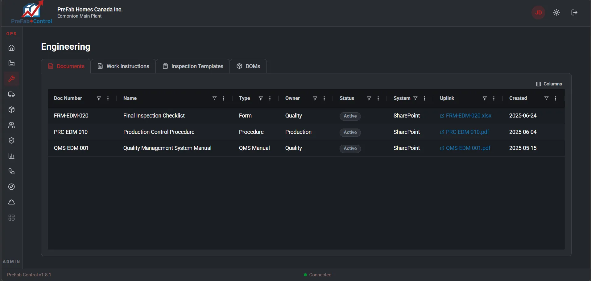 Document storage and version control integration